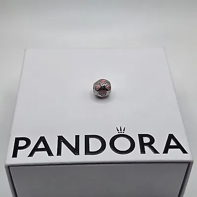 Genuine Pandora Pink Enamel Hearts Charm ALE 925 #790591EN28 • £14