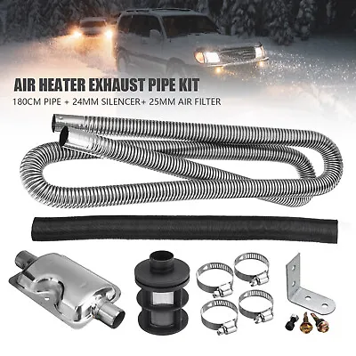Exhaust Pipe 180CM + Exhaust Silencer + Air Filter Kit For Eberspacher Webasto • £16.91
