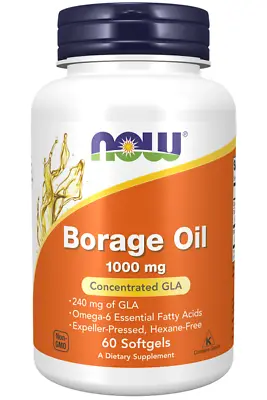 Borage Oil 1000 Mg 60 Soft Capsules Now Foods • £24.94