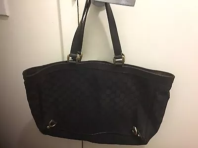 Gucci Vintage Authentic Shoulder Tote Bag Black Used • $150