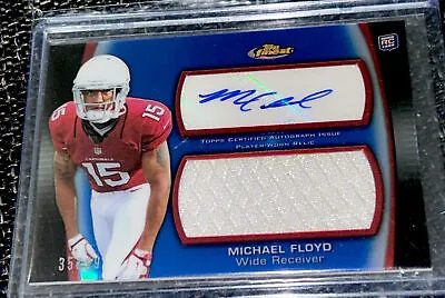 Michael Floyd 2012 Topps Finest Blue Refractor /99 Auto Jersey Relic Rookie ☘️ • $9.99