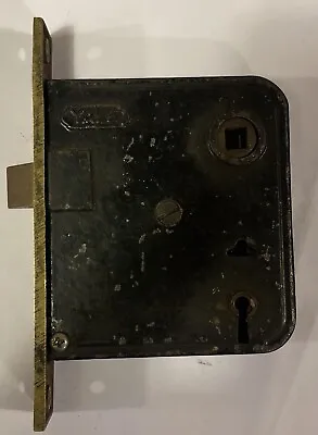 Vintage Yale Interior Mortise Door Lock Brass Face Plate • $8