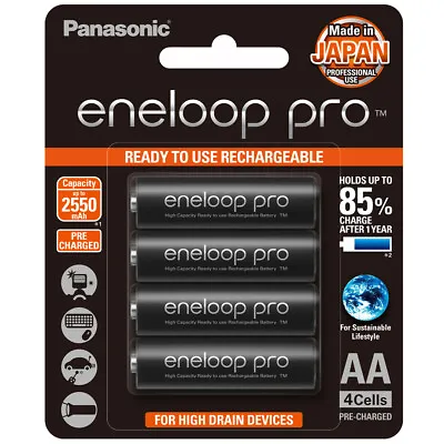 Panasonic AA Eneloop Pro Rechargeable Batteries BK3HCCE/4BT • $44