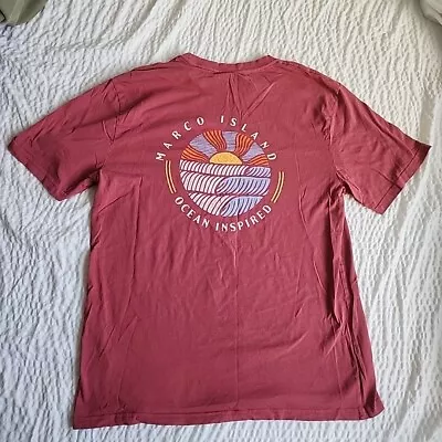 Marco Island Florida FL T-Shirt Nice Soft Red Large Ocean Inspired • $16