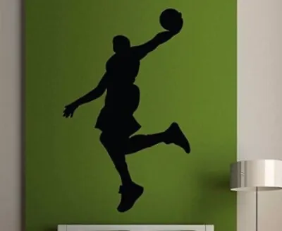 Slam Dunk Basketball Star Dunk Wall Sticker Decal Art Stencil Silhouette Decor • $16.91