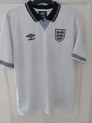 £35 • Buy England Umbro Football Shirt 1990-92, World Cup Italia 90 #19 Gascoigne