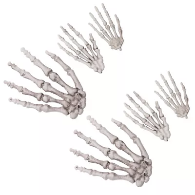 3 Pairs Skeleton Hand Decor Halloween Party Props Haunted House Favors-QQ • $8.06