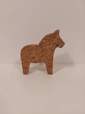 Cork Dala Horse Figurine 5.75 Inches • $15
