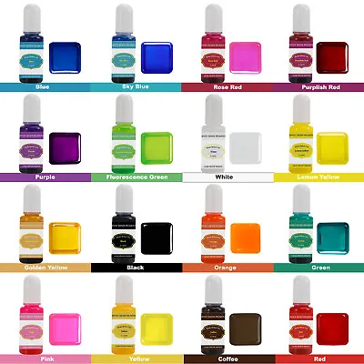 16 Colors Epoxy Resin Pigment Coloring Dye Liquid Colorant DIY Craft Pigment • $10.99