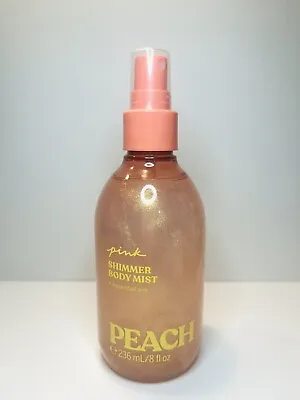 New Victoria’s Secret Pink Glow Shimmer Body Mist Peach Scent 8 Fl Oz W/ Vit C • $21.75