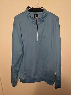 Footjoy Sweatshirt Mens Xl Quarter Zip Blue Golf  • $10