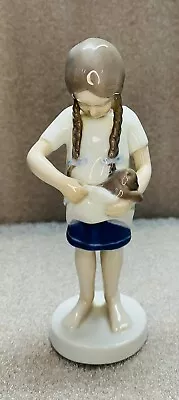 Vintage Bing And Grondahl B&G Girl Holding A Kitten #1779 Little Mother 1970's • $39.99