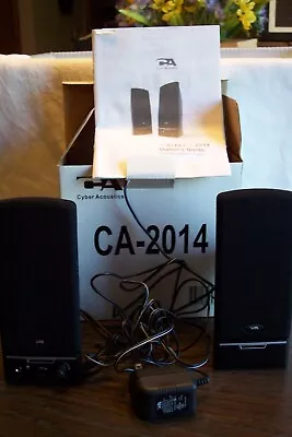 Cyber Acoustics CA2014 Audio / Computer Speakers Set/2 IOB See Pics • $9.99