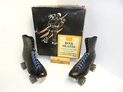 Vintage Men's Sears Roller Skates 23204 With Original Box Size 7 • $49