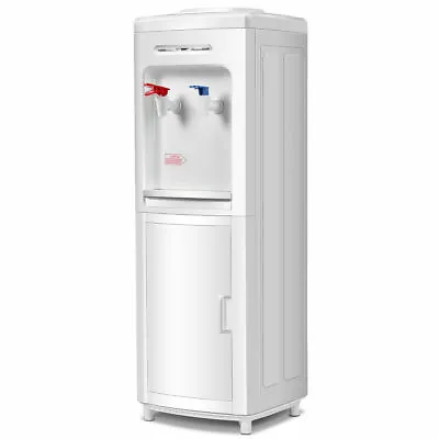 5 Gallon Top Loading Hot & Cold Water Dispenser Cooler W/ Storage Cabinet • $118.99