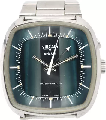 Vintage 37mm Vulcain Cricket Alarm Men's Mechanical Wristwatch Swiss Steel • $1600