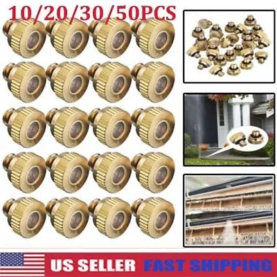 10~50Pcs Brass Misting Nozzles Water Mister Sprinkle For Cooling System Garden • $7.43