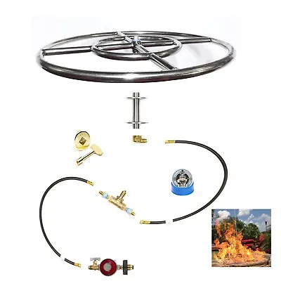 Fr12itck+: In-table Diy Gas Fire Pit Kit & 12  Lifetime Warranted 316 Burner • $312