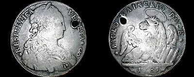 1781 Italian States Venice 1/2 Tallero World Coin - Doge Paolo Renier -  Holed • $179.99