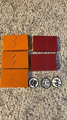 $19.99 • Buy Dragon Ball Z Irwin Toys Striking Z Fighters Lot Of Wood And Brick Walls Symbols