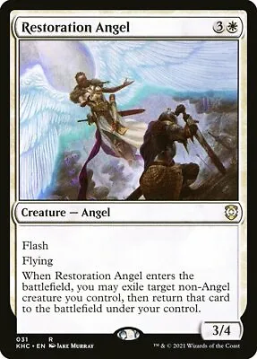 *MINT* Restoration Angel - Kaldheim Commander Decks CMR (PP) - MTG • $3.43