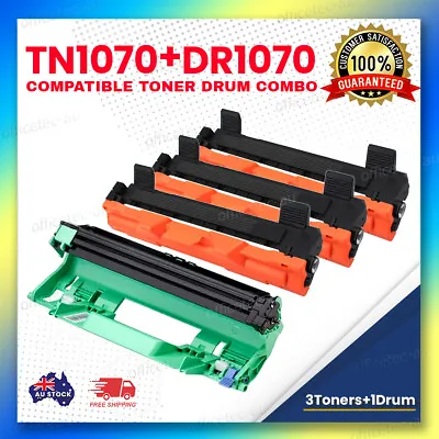 3x Compatible Toner TN-1070 + 1x Drum DR-1070 For Brother HL1110 HL1210W MFC1810 • $46.90