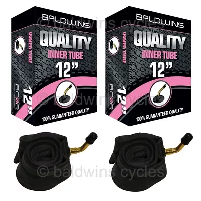 £8.99 • Buy Baldwins PAIR (2) MICRALITE Pushchair Pram Inner Tubes BENT VALVE 12 