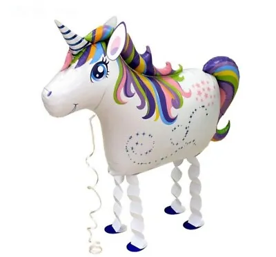 £2.99 • Buy Unicorn Walking Pet Balloon Animal Airwalker Foil Helium Kids Fun Parties Toys