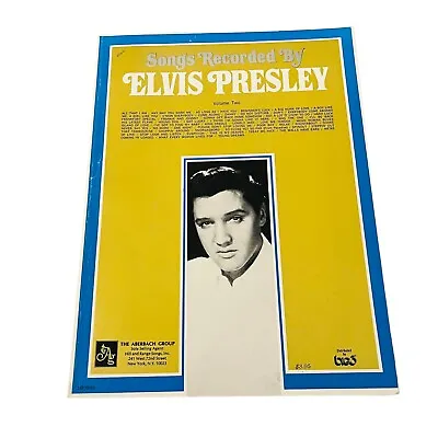 Vtg 1968 Songs Recorded By Elvis Presley Volume Two PIANO Sheet Music Book • $19.99