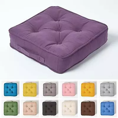 £14.99 • Buy Rajput Cotton Floor Cushions Large Square Seat Pad Dining Chair Booster Cushion