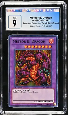 Yugioh - Meteor B Dragon - 1st Edition - Super Rare - CGC 9 Mint - Free Pack • $50