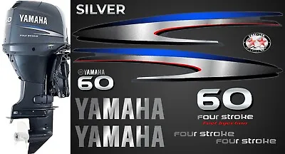 Yamaha 60hp Four Stroke Outboard Set Decal / Stickers (2 SET) • $120