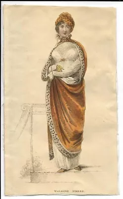 ACKERMANN REPOSITORY    Regency Fashion Plate     WALKING DRESS   JAN 1809 • £12.99