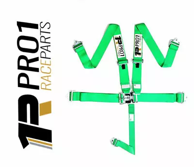 Pro1 GREEN 5 Point Latch Safety Racing Harness Race Car Part Speedway Drag SFi • $179