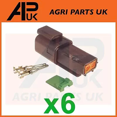 6x Female 2 Pin Plug Work Light Wiring Harness Lamp Socket Connector For JCB • £14.85