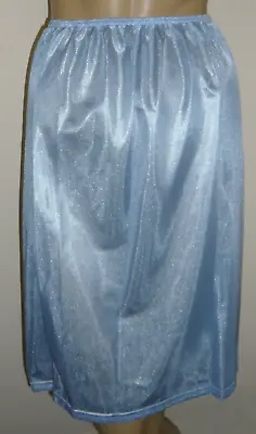 Marlon Light Blue Half Waist Slip Size 20/22 24  Length Underskirt Petticoat • £6.50