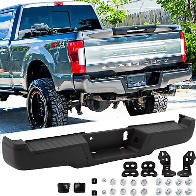 Black Rear Bumper Assembly For 2017-2022 Ford F-250 F-350 F-450 W/o Park • $359.99