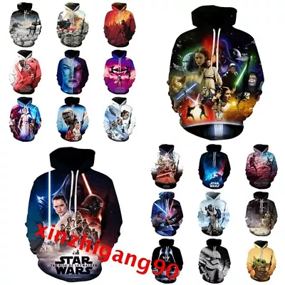 Unisex Star Wars Baby Yoda Costume Hoodies Sweatshirt Pullover Jumper Tops Coat • £15.59