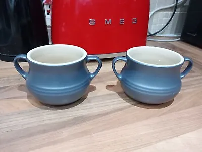 2 LE CREUSET  Matt Graphite Grey. Casserole Cocotte Pot Bean Soup Dish's. VGC • £22