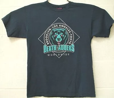 MNWKA Mishka Death Adders Brooklyn LA Tokyo Bear T Shirt Medium Dark Blue • $17.99