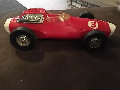 Vintage 1963 Mattel V-RROOM VROOM Racer Red #3 Race Car Whip Car ~15 Inches • $19.99