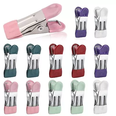 12 Pack Chip Bag Clips Food Clips With Vinyl Coated Ends Heavy Duty Clips Fo... • $14.75