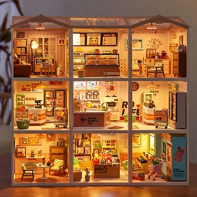 Rolife 1:24 Super Creator Plastic 3D Dollhouse 9-set Decor DIY Adult Xmas Gifts • £256.99