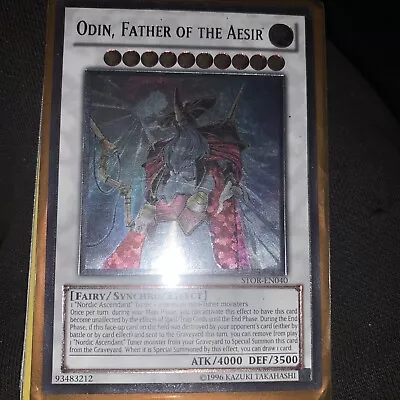 Yugioh Odin Father Of The Aesir Ghost Rare Unlimited Edition Good Stor-en040 • £35