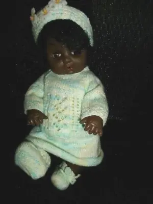 Vintage 1960/70's -Hong Kong -Crying Brown Celluloid Doll - Jointed/ Dressed VVG • $19