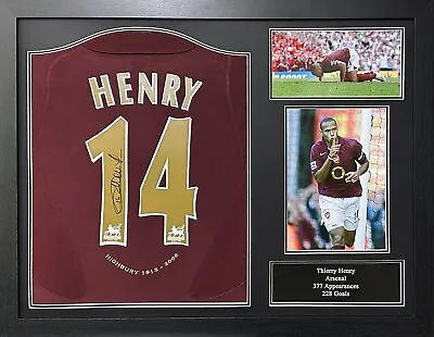 Framed Thierry Henry Signed Original Nike Arsenal 2005/06 Football Shirt Proof • £599.99