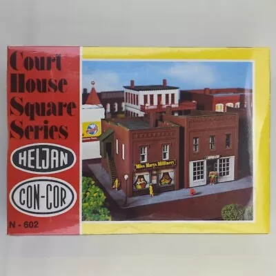 Heljan Con-Cor N Scale Two Typical Early 1900's Brick Storefront Buildings #602 • $30.80