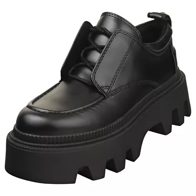 Buffalo Flora Lo Vegan Womens Black Platform Shoes • $105.08