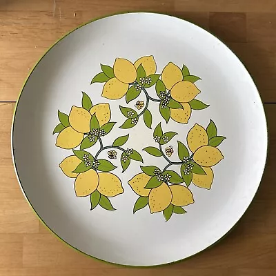 Vintage 1960’s Acrylic Platter Lemons And Bees Rare! • $60