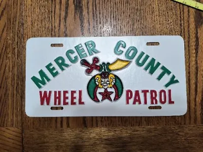 Vintage Raised Image Mercer County Wheel Patrol License Plate • $32